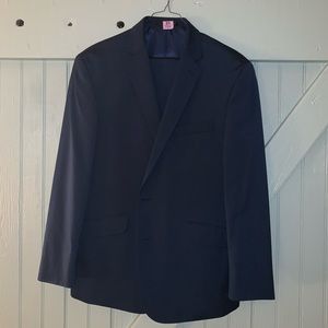 Kenneth Cole Reaction 2 Piece Blue Sharkskin Suit